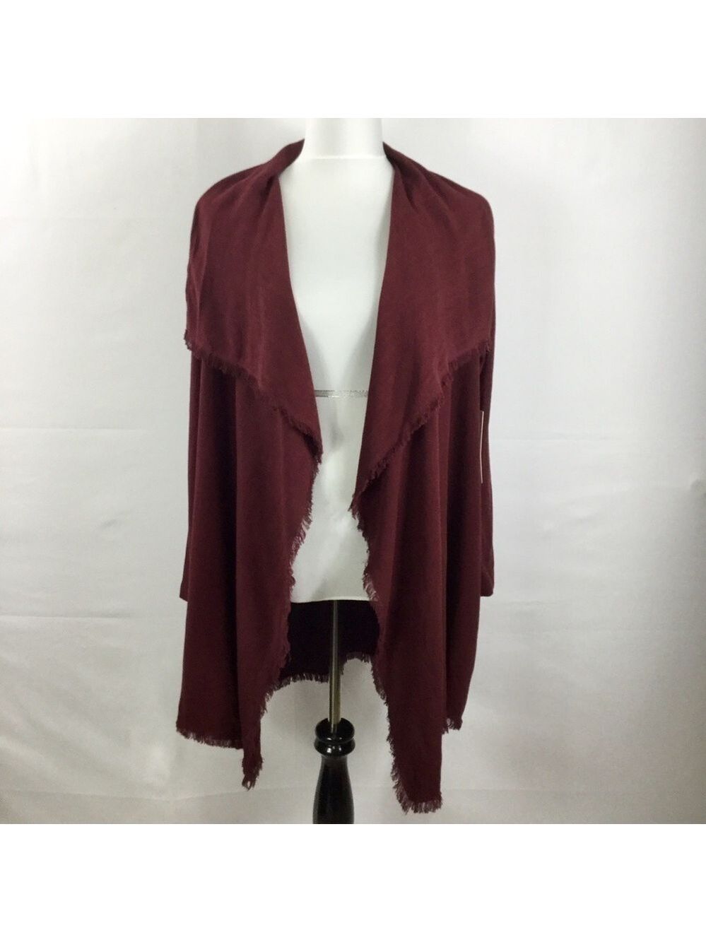 Remixmess Shawl Collar Raw Edge Linen Blend 
Kimono Jacket Topper Size S NWT